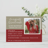 モダンな卒業写真プールパーティーの招待状 招待状 (スタンド正面)