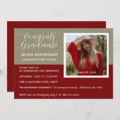 モダンな卒業写真プールパーティーの招待状 招待状 (正面/裏面)