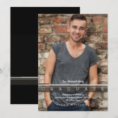 モダンな卒業写真招待状 招待状 (正面/裏面)