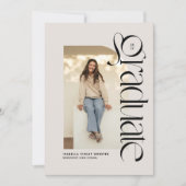 モダンな卒業写真 卒業 招待状 (正面)