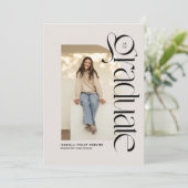 モダンな卒業写真 卒業 招待状 (スタンド正面)