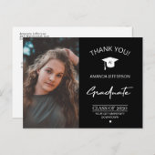 モダンな卒業写真 感謝 ポストカード (正面/裏面)