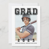 モダンな卒業式の招待状 現代の卒業 招待状 (正面)