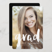 モダンな卒業生の写真の卒業のパーティの招待状 招待状 (正面/裏面)