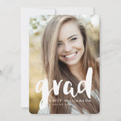 モダンな卒業生の写真の卒業のパーティの招待状 招待状 (正面)