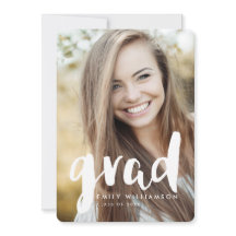 モダンな卒業生の写真の卒業のパーティの招待状