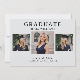 モダンな卒業発表 招待状