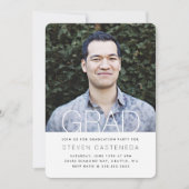 モダンな卒業 招待状 (正面)