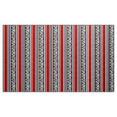 モダンな南西幾何学的、赤い及び灰色/灰色 ファブリック (ヤード)