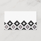 モダンな南西総括的で黒くフェイクな銀製のグリッター 名刺 (裏面)