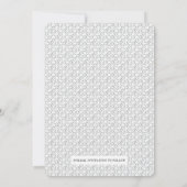 モダンな原稿のボーダー|カスタムな写真の保存日付 セーブザデート (裏面)