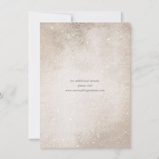 モダンな原稿の保存日付の結婚式の発表 招待状 (裏面)