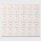 モダンな原稿の写真のメリーで及び明るく赤いクリスマス ラッピングペーパー (フラット)