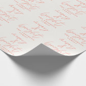 モダンな原稿の写真のメリーで及び明るく赤いクリスマス ラッピングペーパー (角)