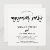 モダンな原稿|の婚約パーティの招待状 招待状 (正面/裏面)