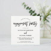 モダンな原稿|の婚約パーティの招待状 招待状 (スタンド正面)