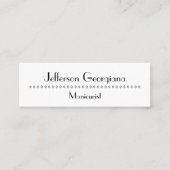 モダンな及び基本的なネイルアーチストの名刺 スキニー名刺 (正面)