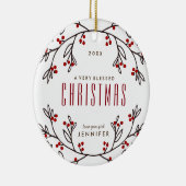 モダンな友情の休日のオーナメント セラミックオーナメント (右)