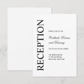 モダンな受付カード エンクロージャーカード (正面/裏面)