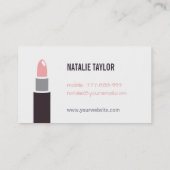 モダンな口紅のメーキャップアーティストの名刺 名刺 (裏面)