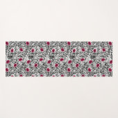 モダンな口紅の唇B&Wパターン ヨガマット (正面(横))