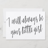 モダンな可愛らしさ 「いつだってあなたの娘よ」 招待状 (正面)