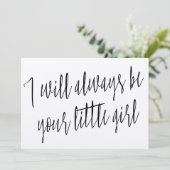 モダンな可愛らしさ 「いつだってあなたの娘よ」 招待状 (スタンド正面)