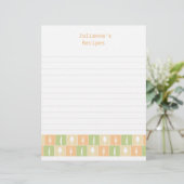 モダンな台所レシピのつなぎの挿入物の手紙のページ (スタンド正面)