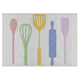 モダンな台所-ガラスまな板 カッティングボード