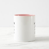 モダンな同僚の誕生日の引用 二色 ツートーンマグカップ (中央)