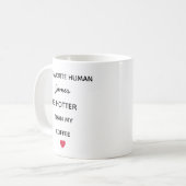 モダンな名入れお気に入りの人用コーヒーマグカップ コーヒーマグカップ (正面左)
