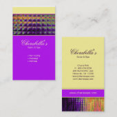 モダンな名刺のカラフルなサロンの紫色の黄色 名刺 (正面/裏面)