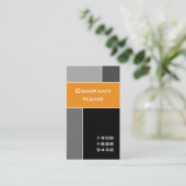 モダンな名刺の建築のオレンジ灰色 名刺 (スタンド正面)