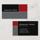 モダンな名刺の建築の赤のストライプ 名刺 (正面/裏面)