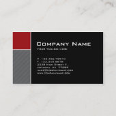 モダンな名刺の建築の赤のストライプ 名刺 (裏面)