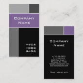 モダンな名刺の紫色の灰色 名刺 (正面/裏面)