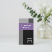 モダンな名刺の紫色の灰色 名刺 (スタンド正面)