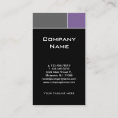 モダンな名刺の紫色の灰色 名刺 (裏面)