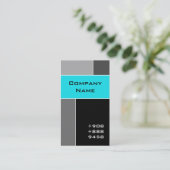 モダンな名刺の青緑の灰色 名刺 (スタンド正面)