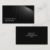 モダンな名刺の黒か灰色 名刺 (正面/裏面)