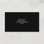 モダンな名刺の黒か灰色 名刺 (裏面)