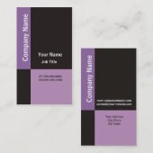 モダンな名刺の~の紫色及び黒い点検 名刺 (正面/裏面)