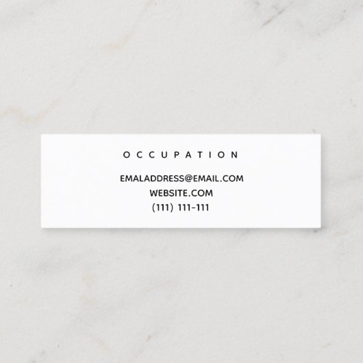 モダンな名刺 スキニー名刺 (裏面)