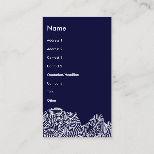 モダンな名刺(抽象的な前部および背部) 名刺 (正面)