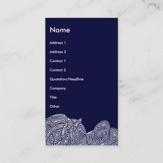 モダンな名刺(抽象的な前部および背部) 名刺 (正面)