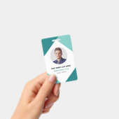 モダンな名前と写真の企業用従業員IDカード バッジ (手持ち)