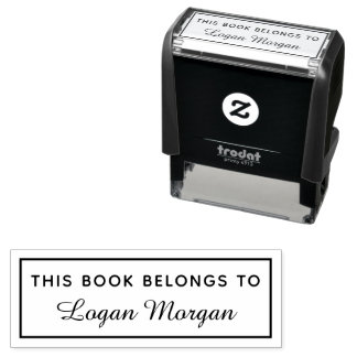 モダンな名前の蔵書票 | This Book Belongs To セルフインキングスタンプ