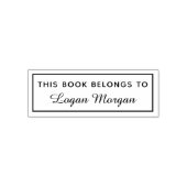 モダンな名前の蔵書票 | This Book Belongs To セルフインキングスタンプ (デザイン)