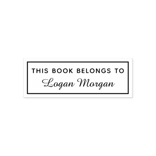 モダンな名前の蔵書票 | This Book Belongs To セルフインキングスタンプ (デザイン)