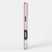 モダンな名前モノグラム ピンク iPhoneケース (右側面)